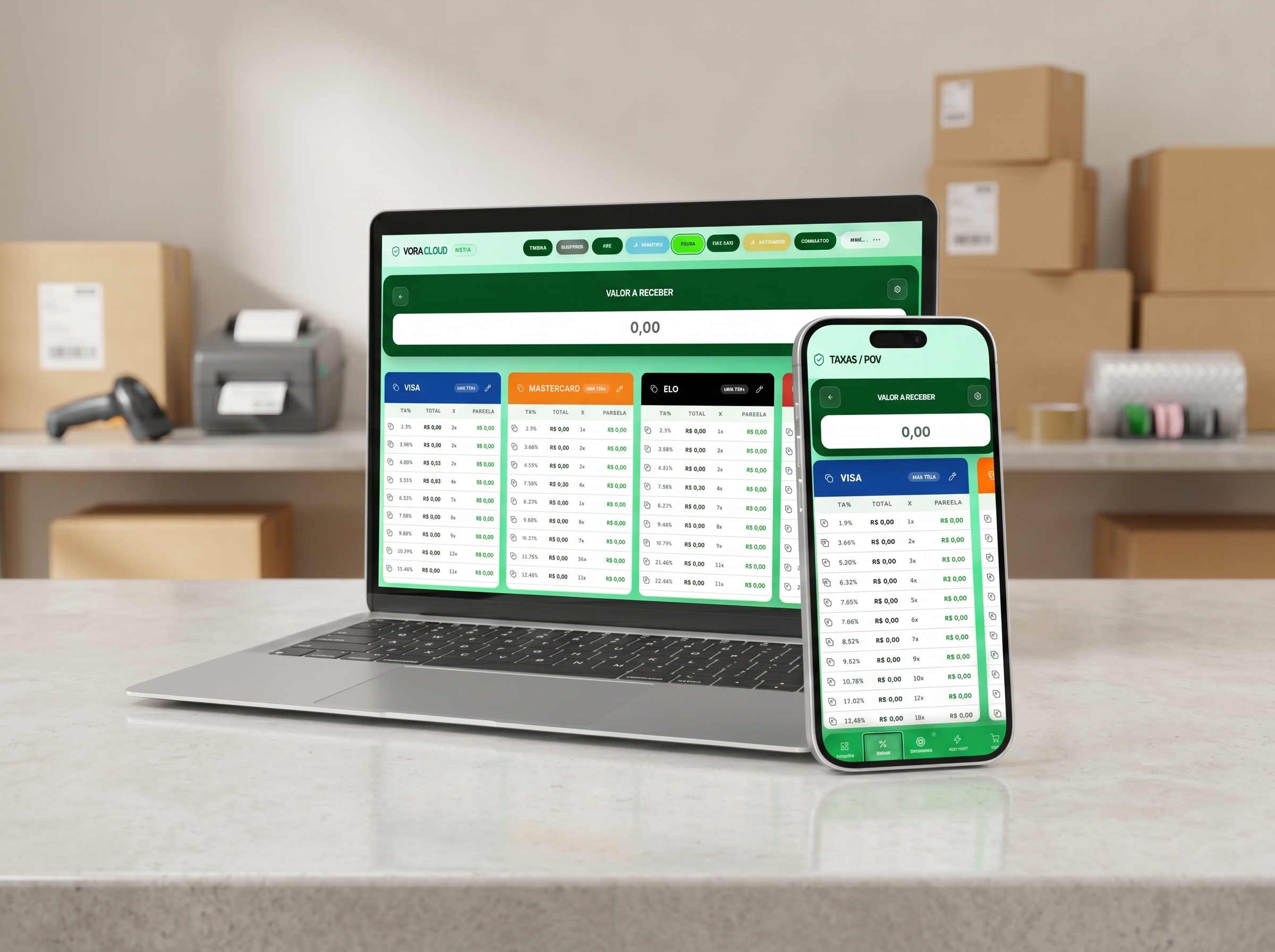 Calculadora de Taxas Vora Cloud